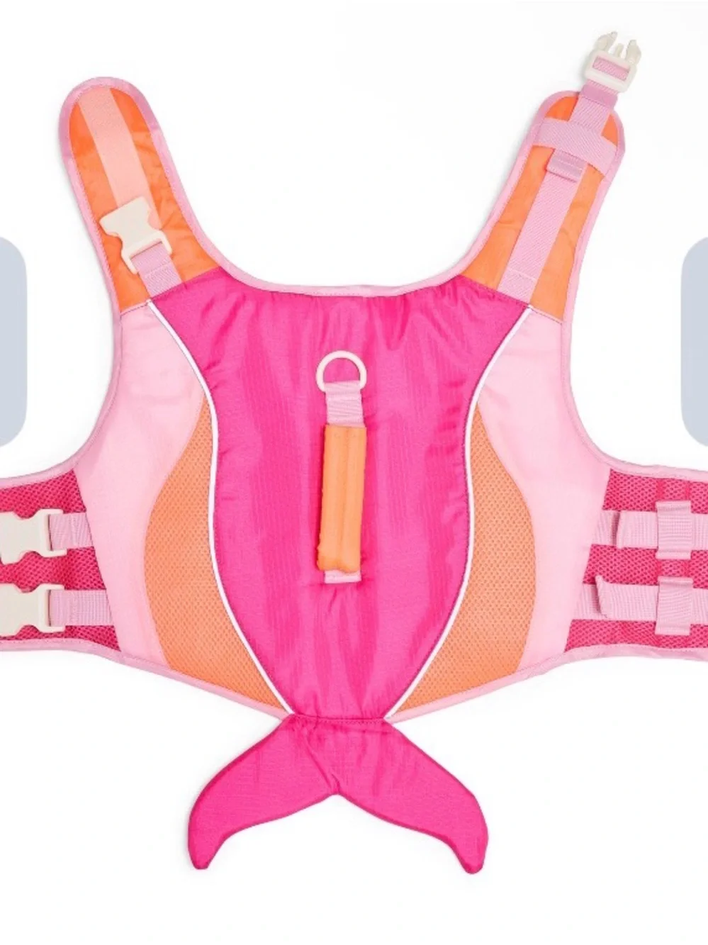 Youly Pink Mermaid Dog Life Jacket with Handle